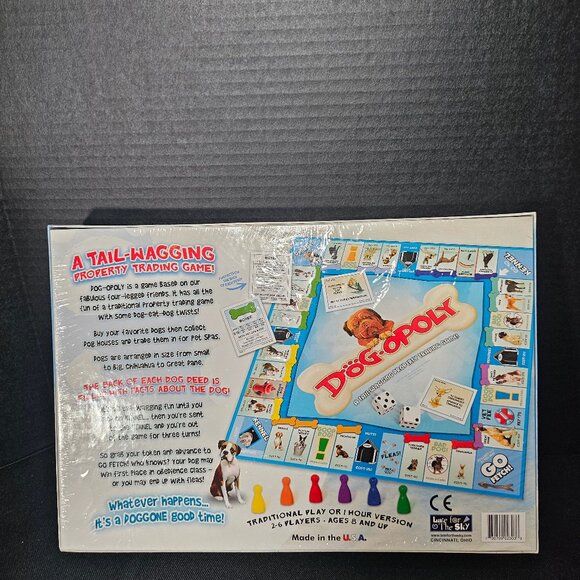 New Dog-Opoly Board Game. By Late For The Sky Dog Themed Version of Monopoly - Picture 5 of 9
